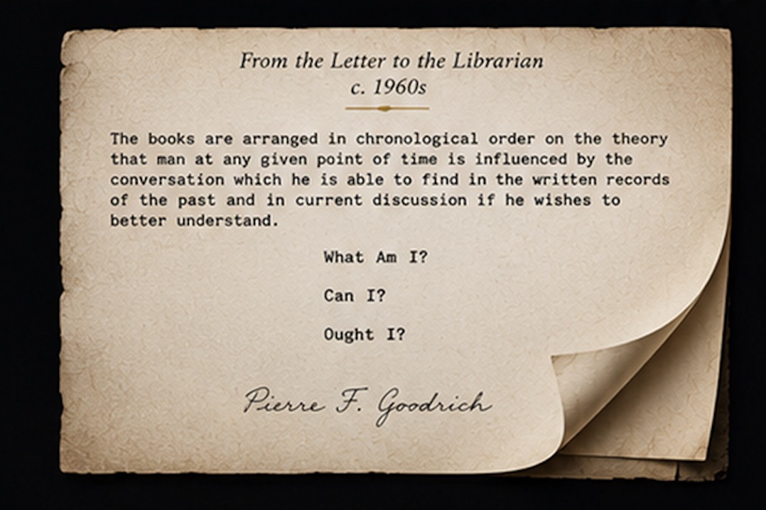 Pierre Goodrich Letter to the Librarian